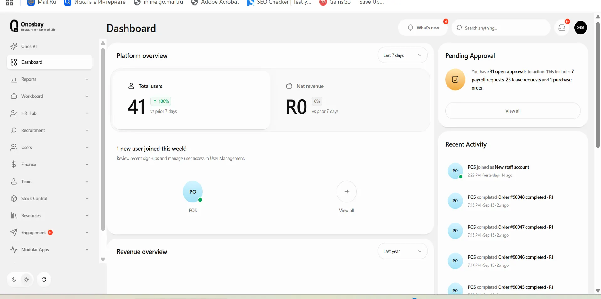 Onosbay Suite & POS